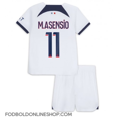 Paris Saint-Germain Marco Asensio #11 Udebane Trøje Børn 2023-24 Kortærmet (+ Korte bukser)